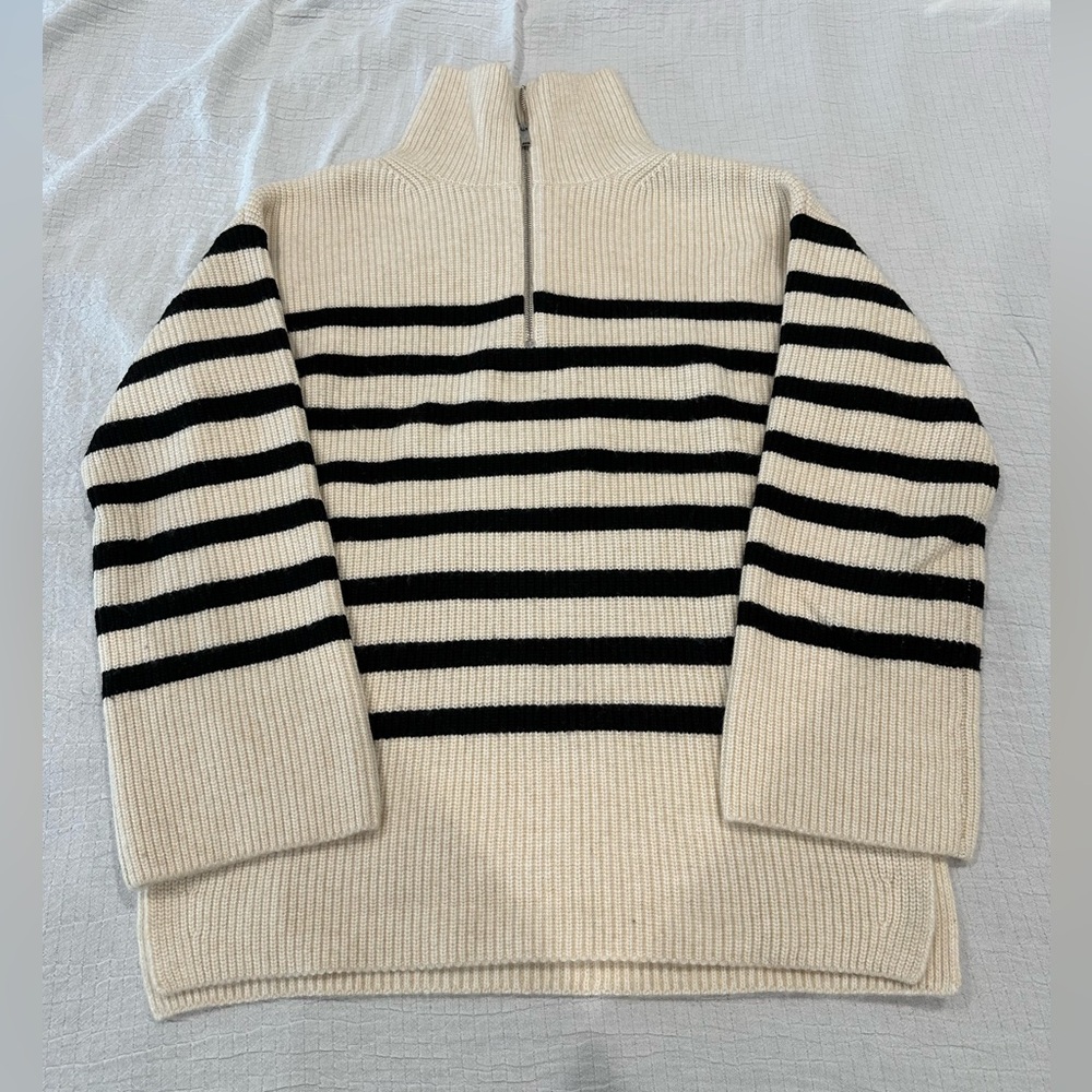 H&M Oversized Quarter Zip Turtleneck Sweater ☺️